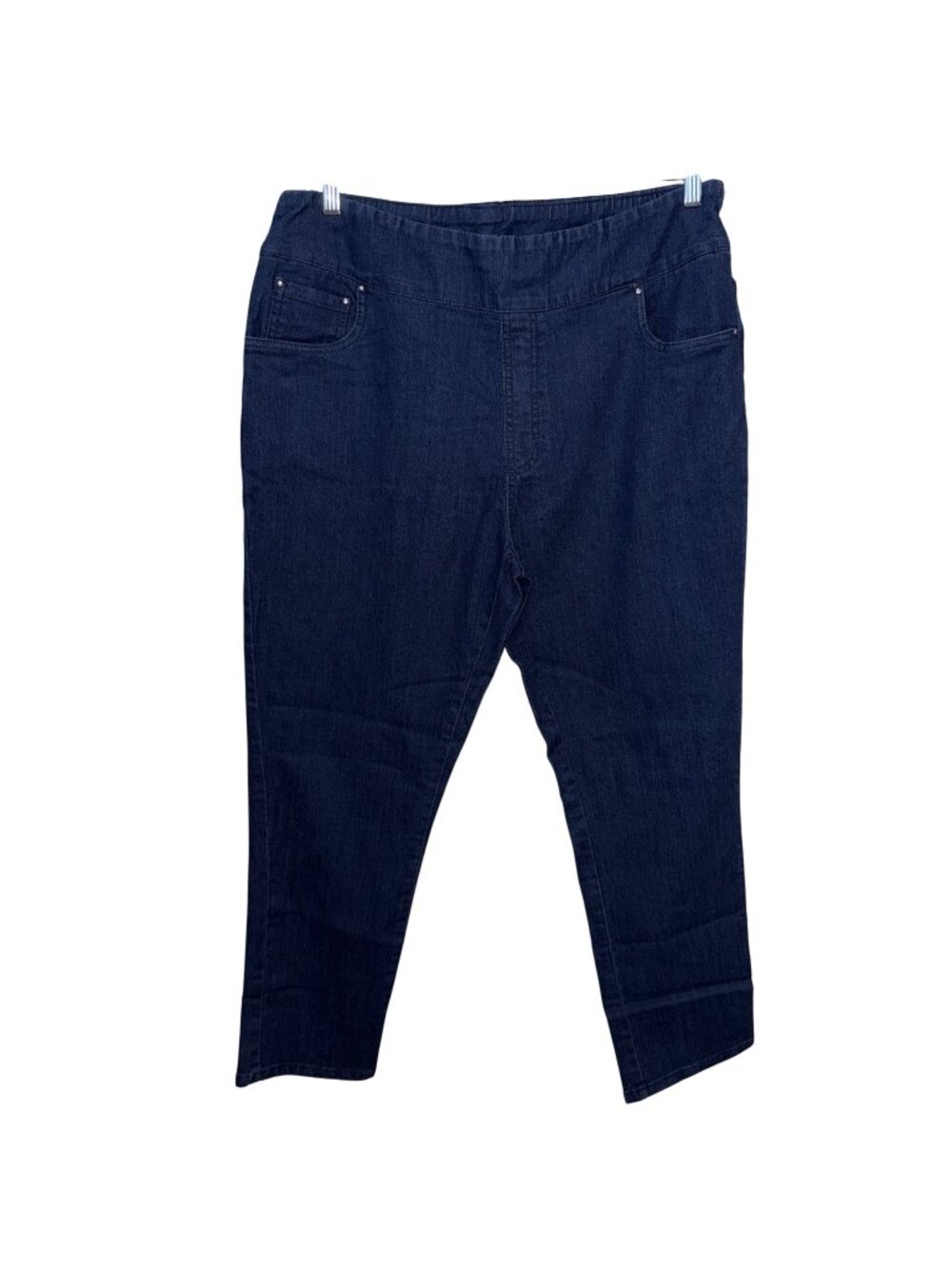 Blair Womens Denim Pull-On Jeans Size 18 Pockets Blue